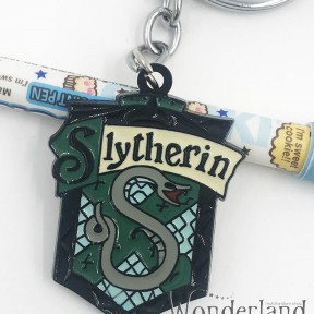 Брелок металлический Гарри Поттер Слизерин лого факультета / Harry Potter - Slytherin logo